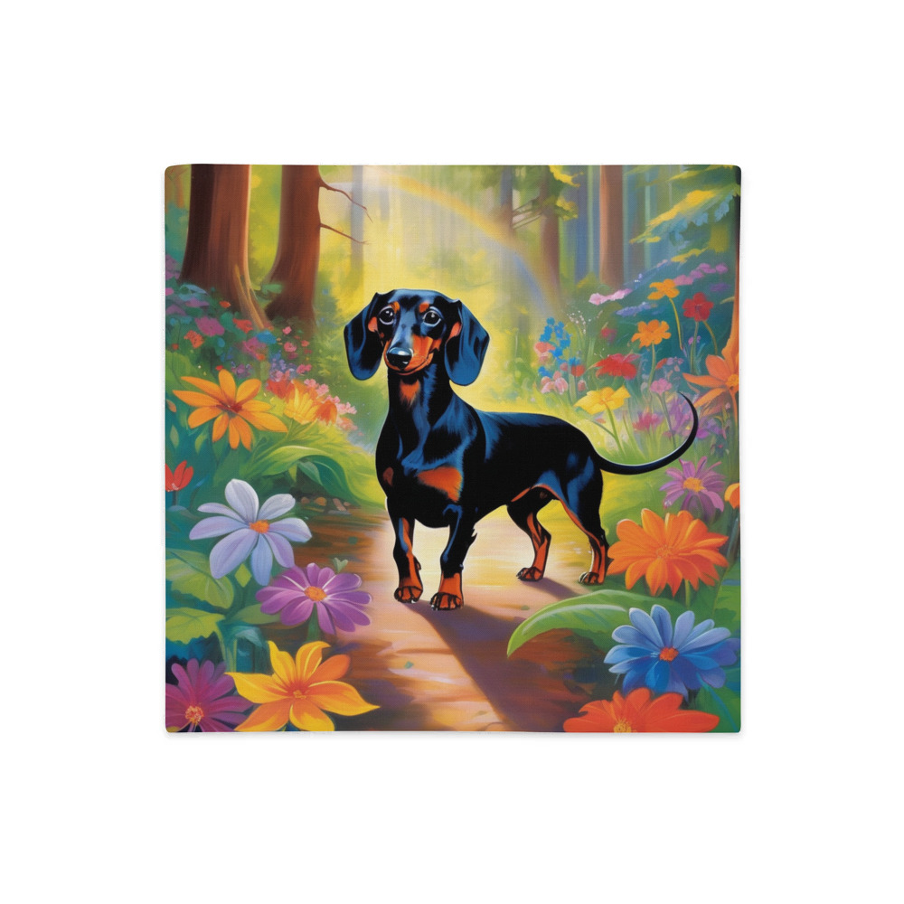 PugMug Custom Black Dachshund Premium Pillow Case