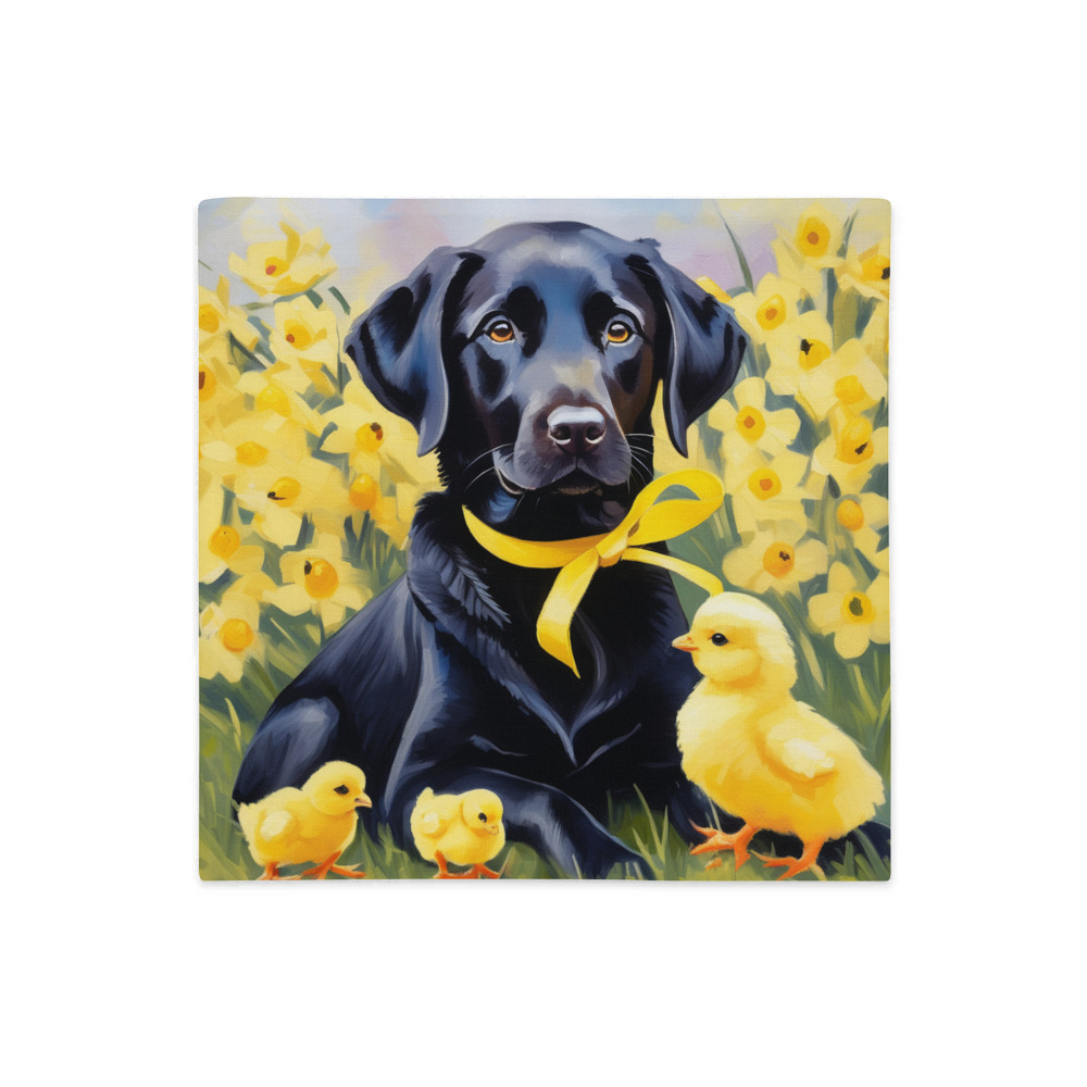 PugMug Custom Black Labrador Retriever Premium Pillow Case