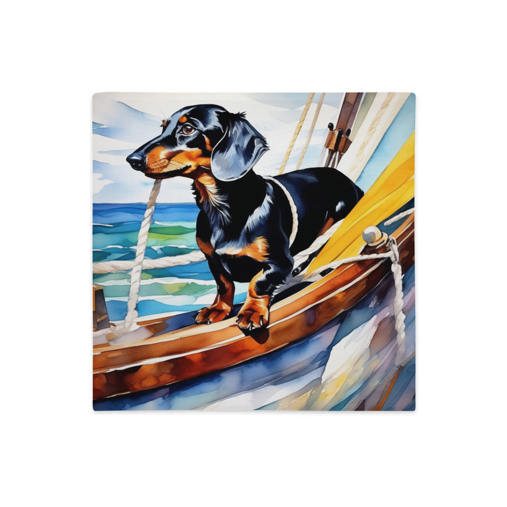 PugMug Custom Black Dachshund Premium Pillow Case