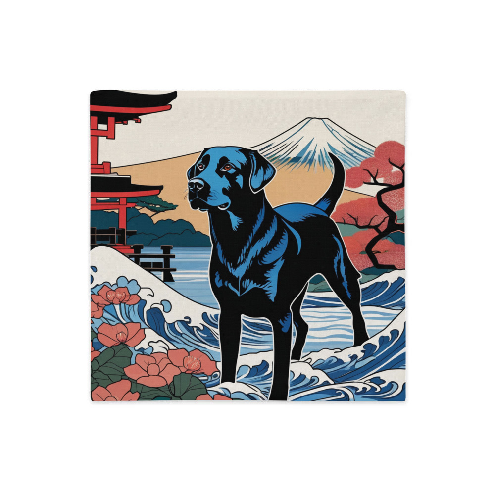 PugMug Custom Black Labrador Retriever Premium Pillow Case