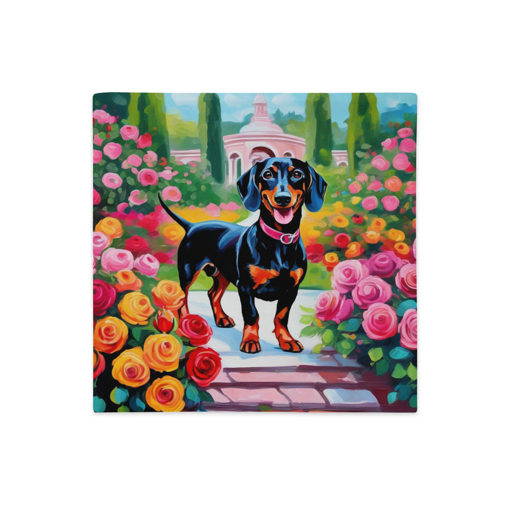 PugMug Custom Black Dachshund Premium Pillow Case