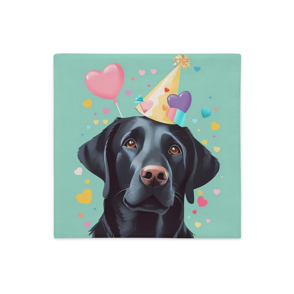 PugMug Custom Black Labrador Retriever Premium Pillow Case