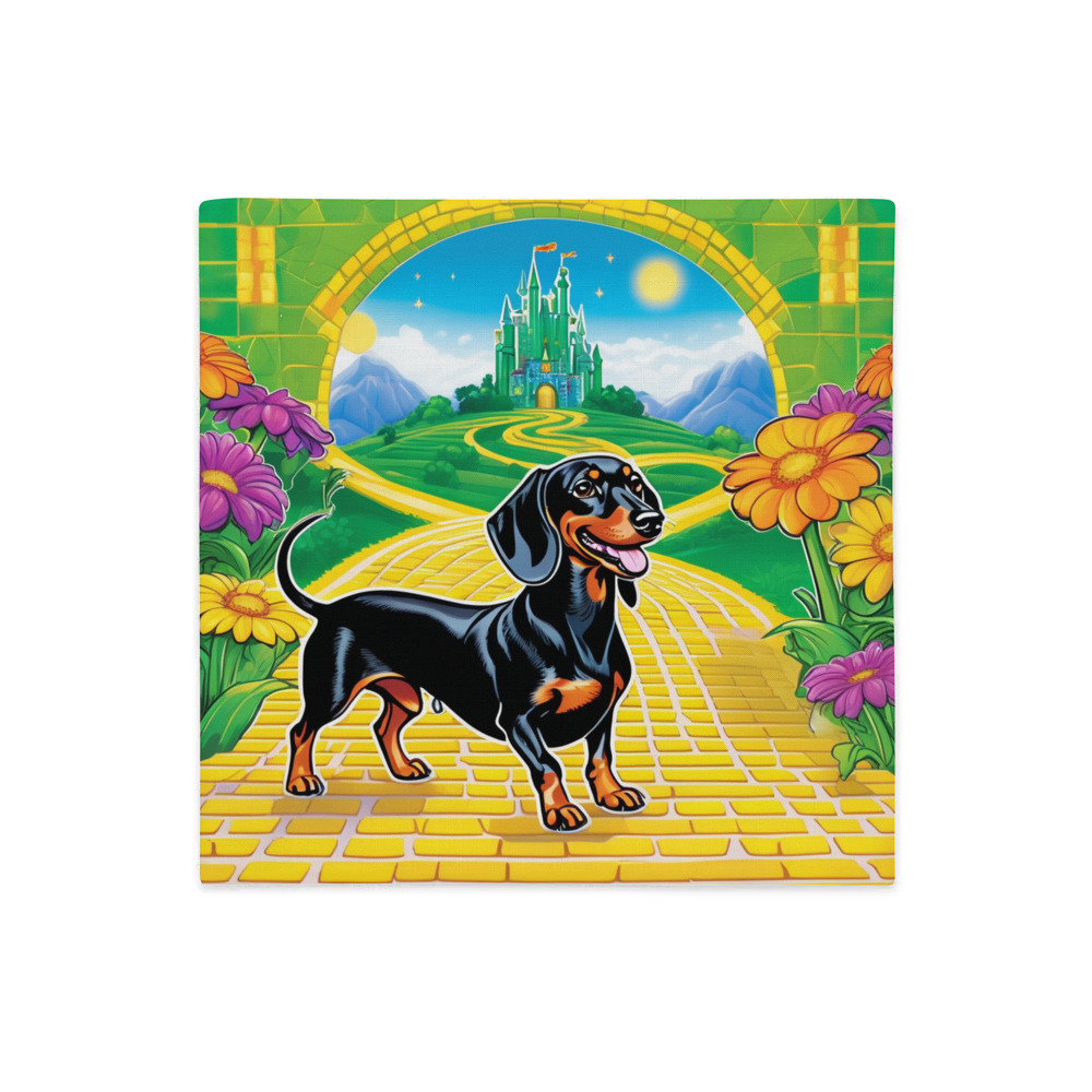 PugMug Custom Black Dachshund Premium Pillow Case