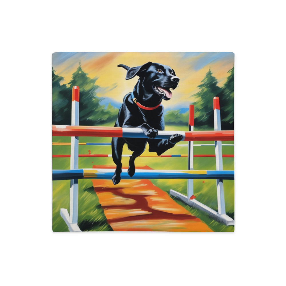 PugMug Custom Black Labrador Retriever Premium Pillow Case