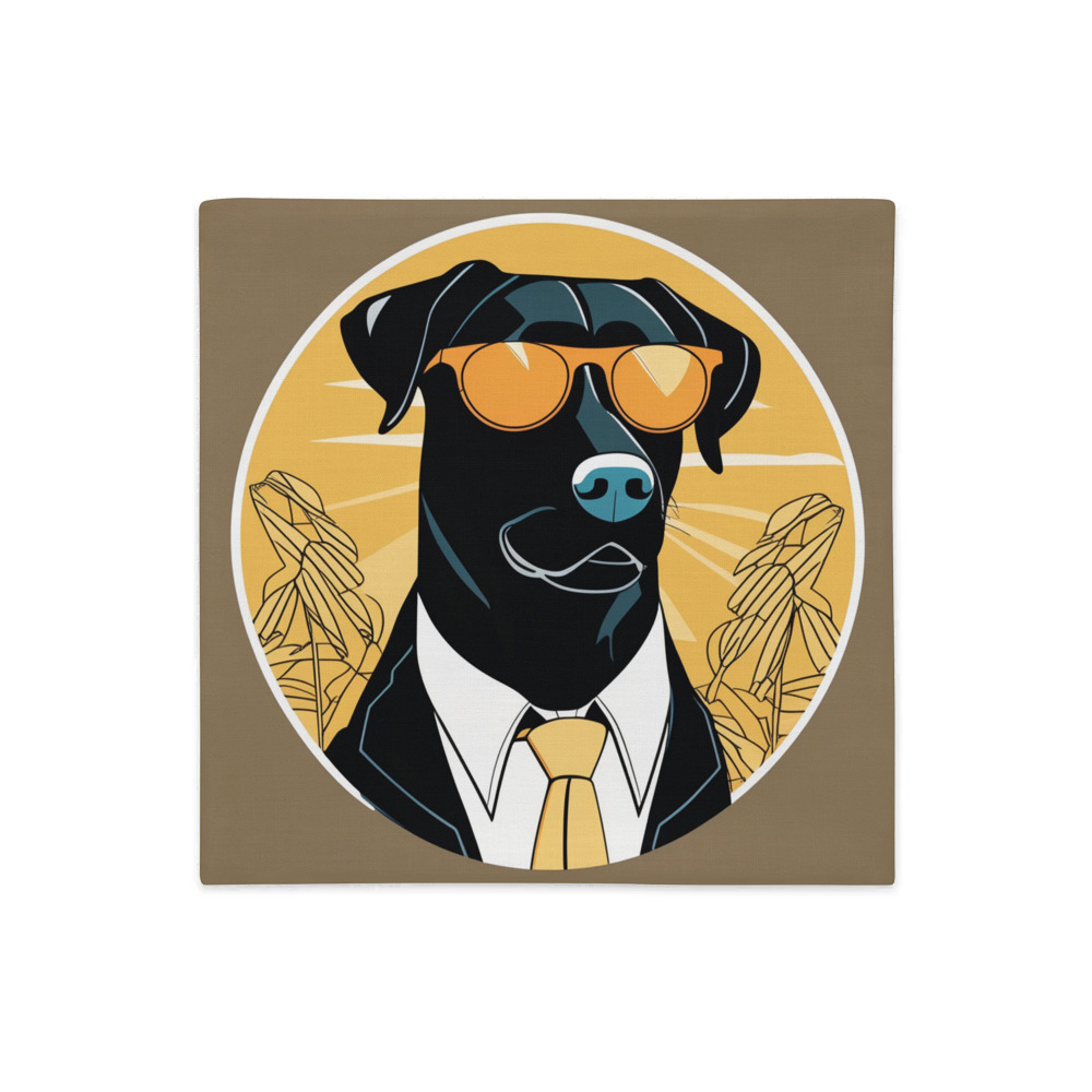 PugMug Custom Black Labrador Retriever Premium Pillow Case