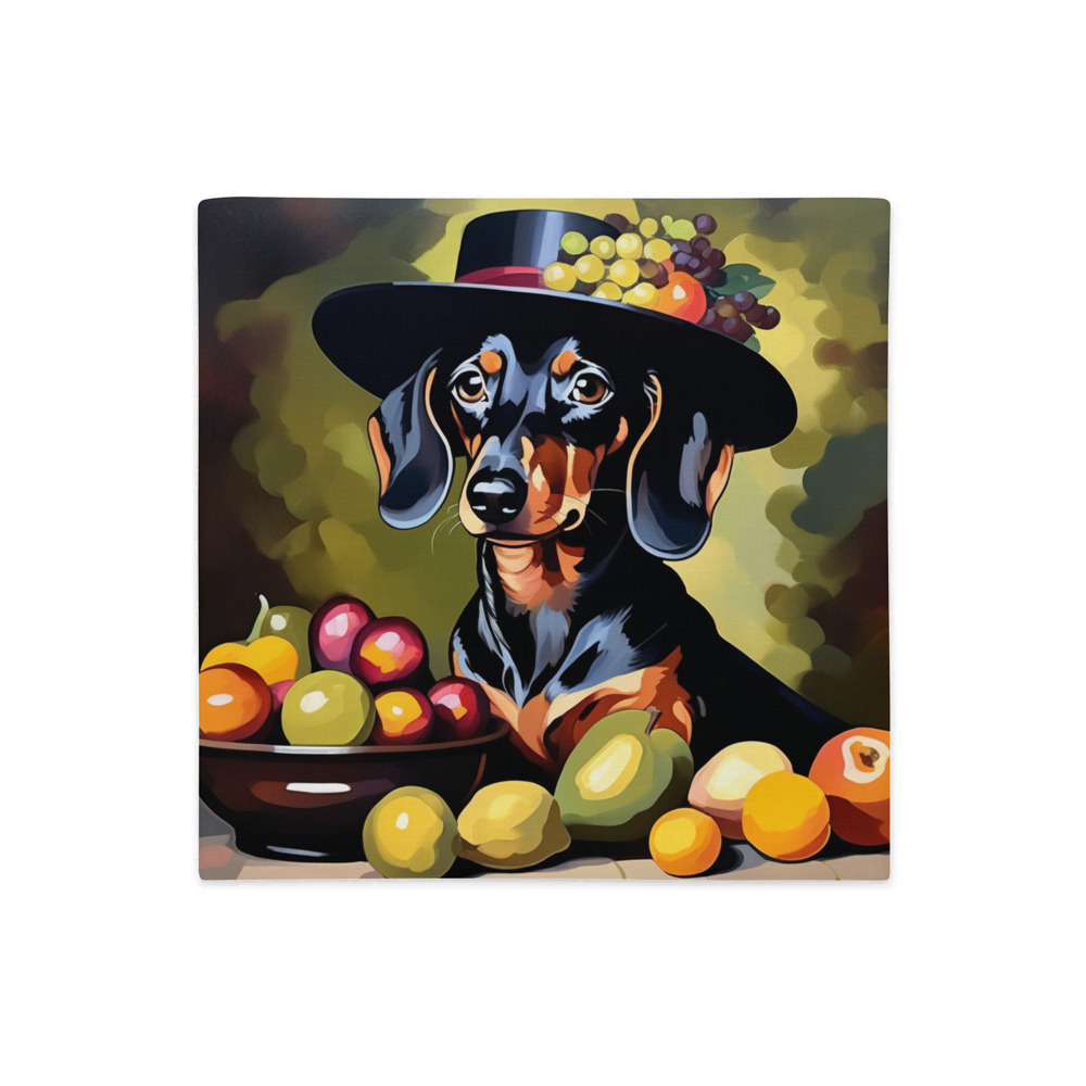 PugMug Custom Black Dachshund Premium Pillow Case