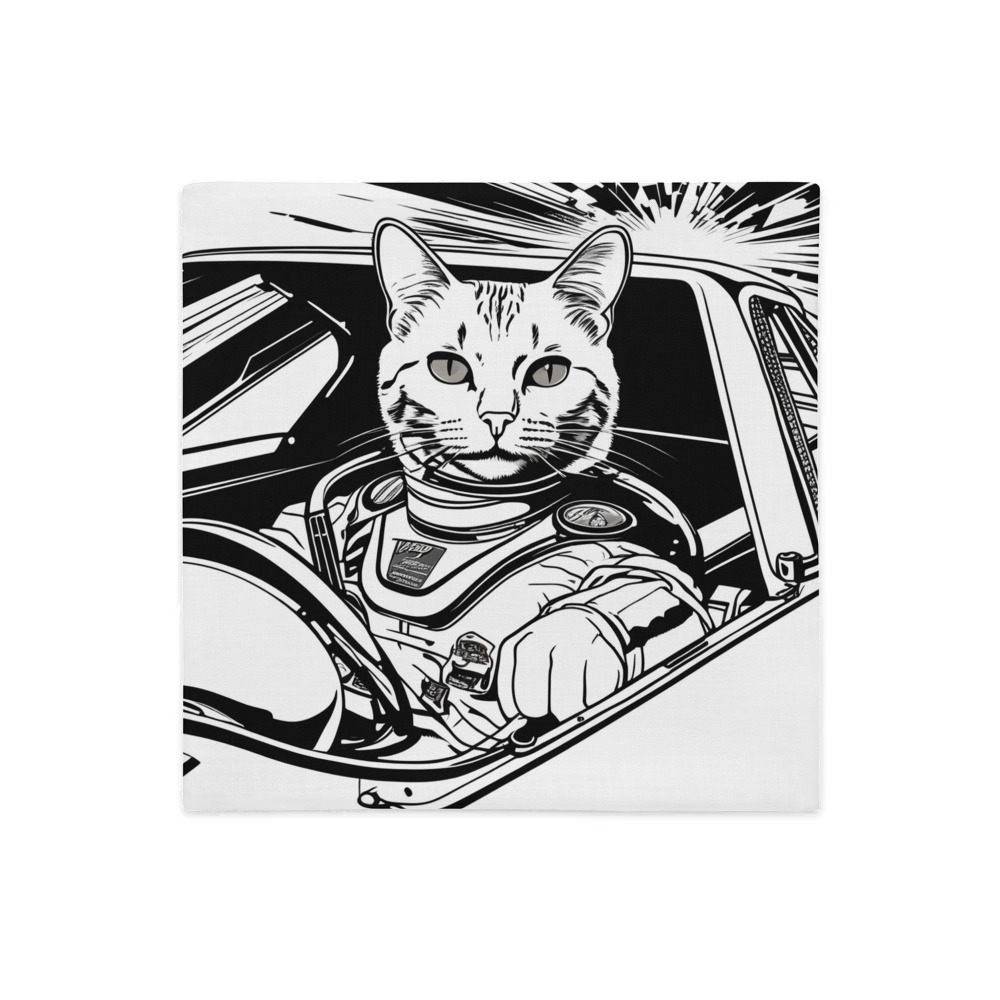 PugMug Custom White Companion Cat Premium Pillow Case