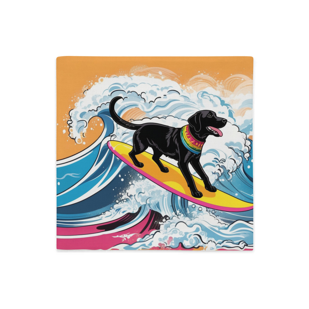 PugMug Custom Black Labrador Retriever Premium Pillow Case