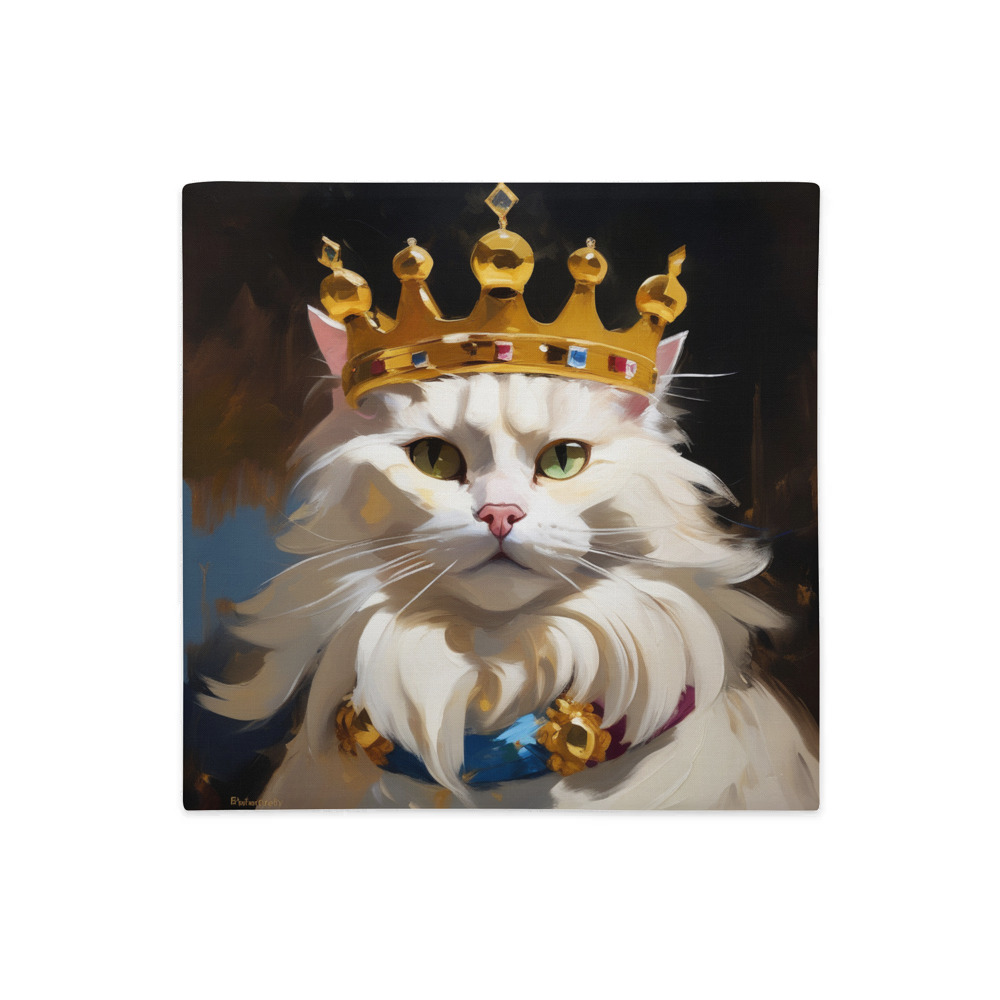 PugMug Custom White Companion Cat Premium Pillow Case