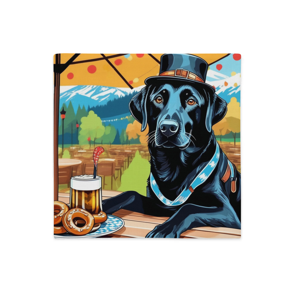 PugMug Custom Black Labrador Retriever Premium Pillow Case