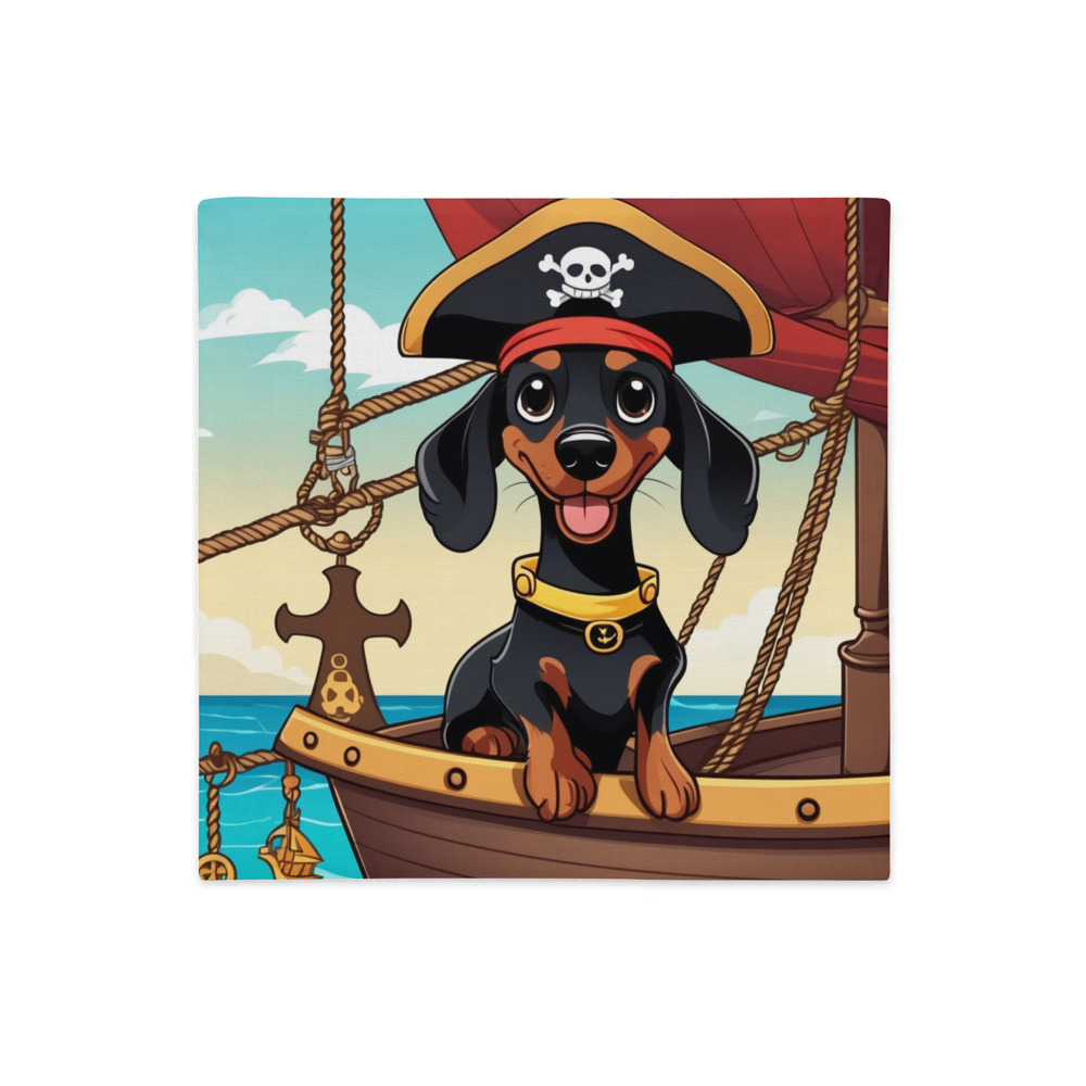 PugMug Custom Black Dachshund Premium Pillow Case