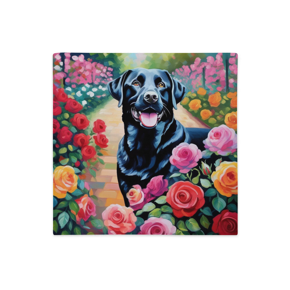 PugMug Custom Black Labrador Retriever Premium Pillow Case