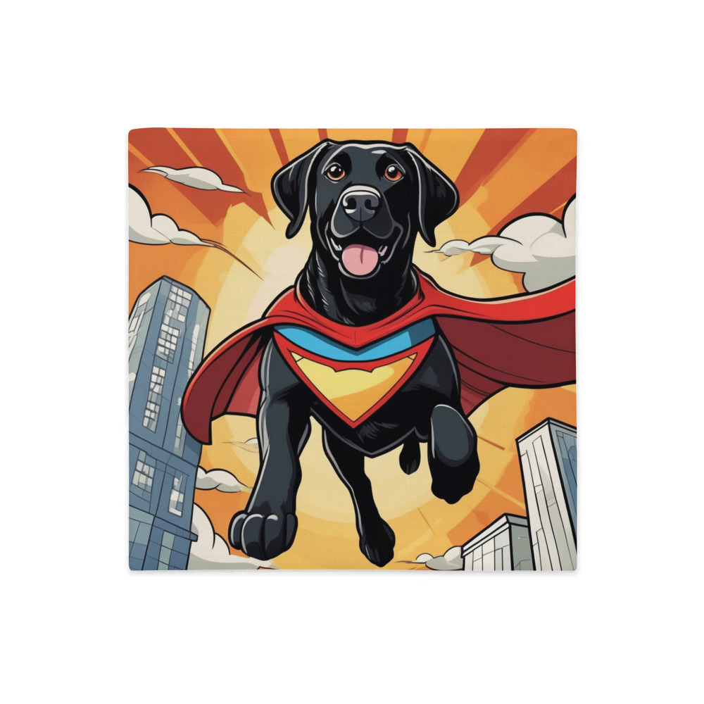 PugMug Custom Black Labrador Retriever Premium Pillow Case