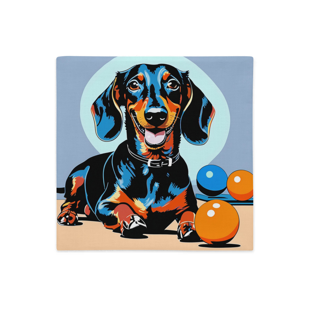 PugMug Custom Black Dachshund Premium Pillow Case