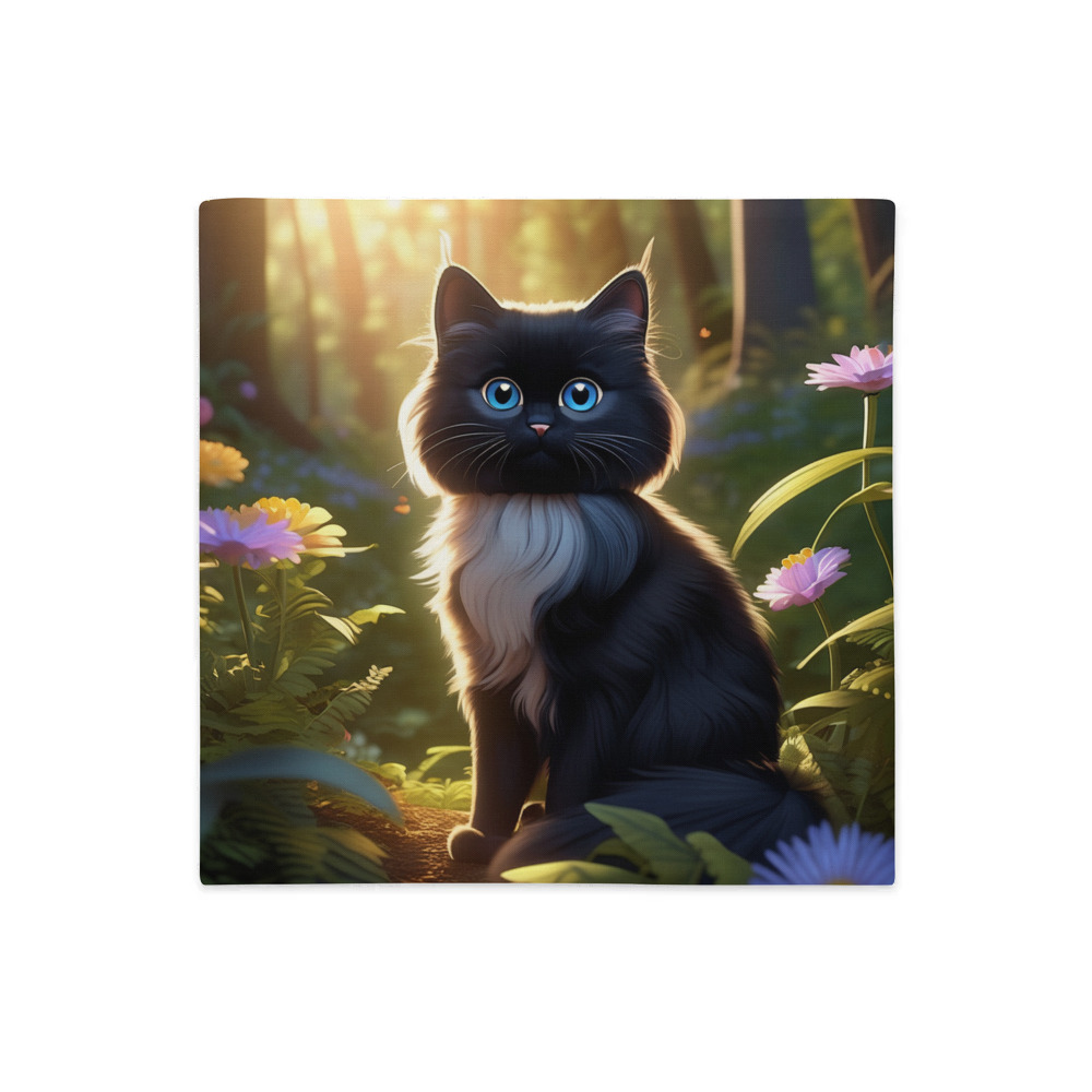 PugMug Custom Black Ragdoll Cat Premium Pillow Case