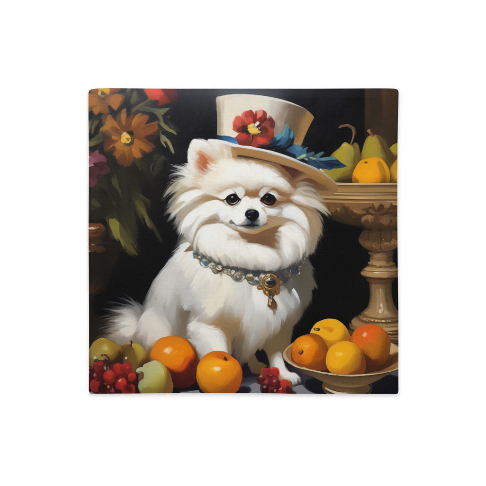 PugMug Custom White Pomeranian Premium Pillow Case