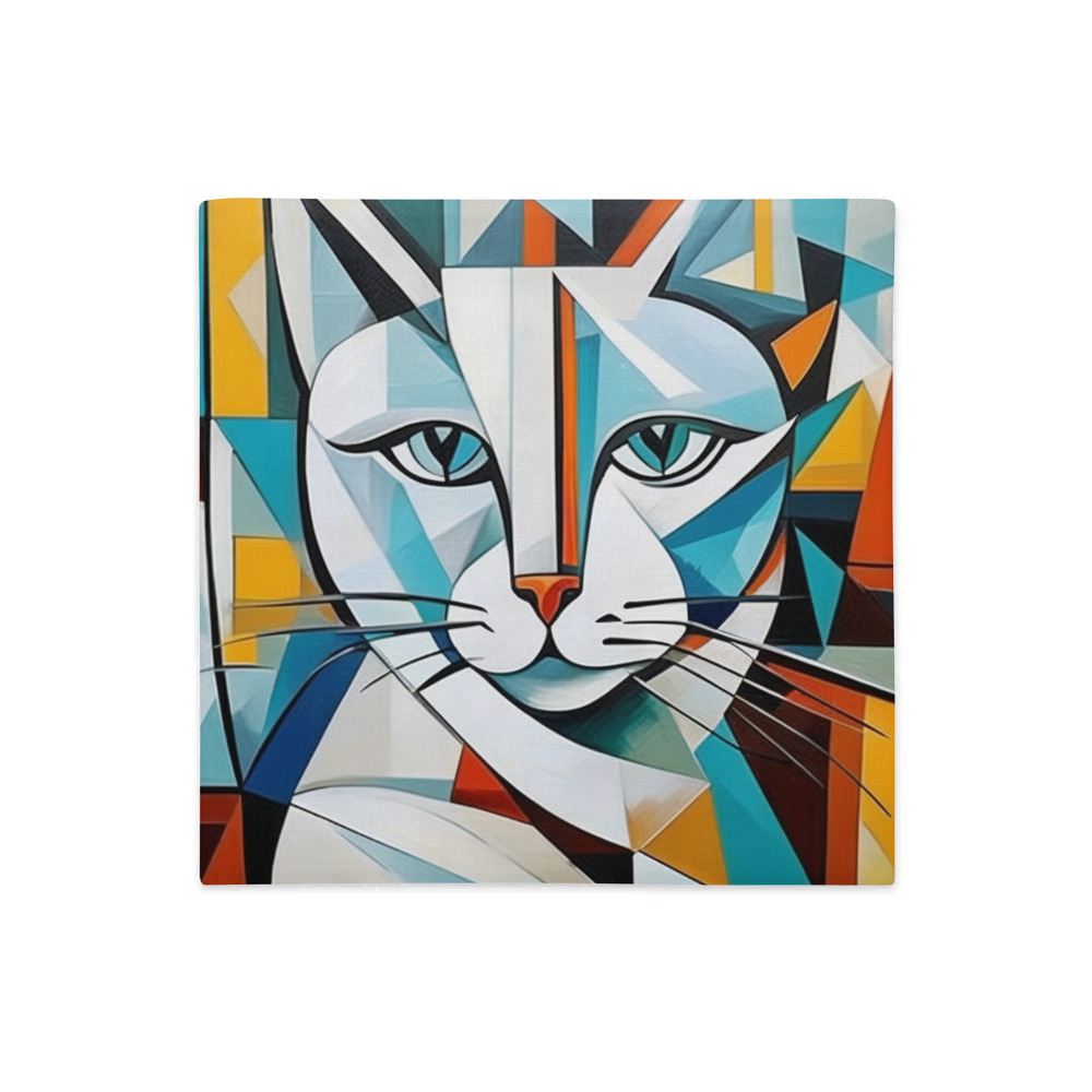 PugMug Custom White Companion Cat Premium Pillow Case