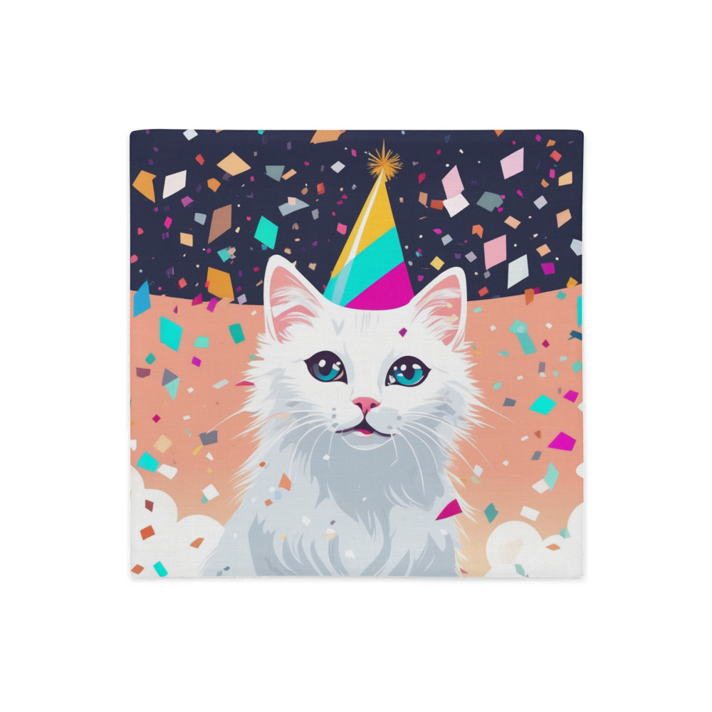 PugMug Custom White Companion Cat Premium Pillow Case