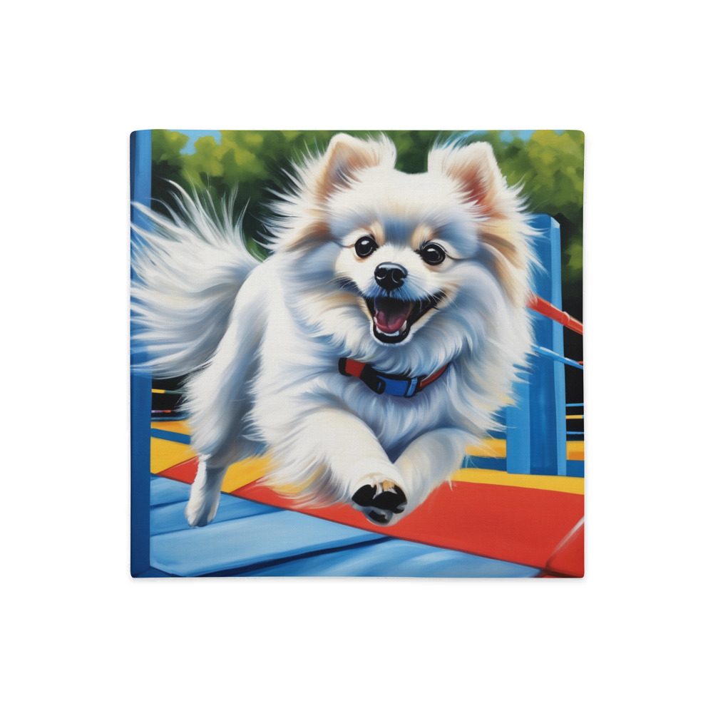 PugMug Custom White Pomeranian Premium Pillow Case