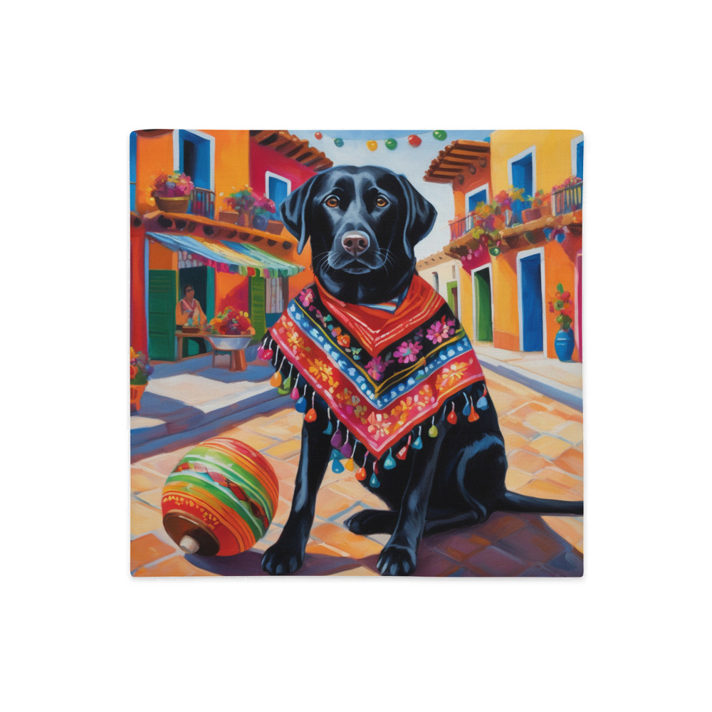 PugMug Custom Black Labrador Retriever Premium Pillow Case