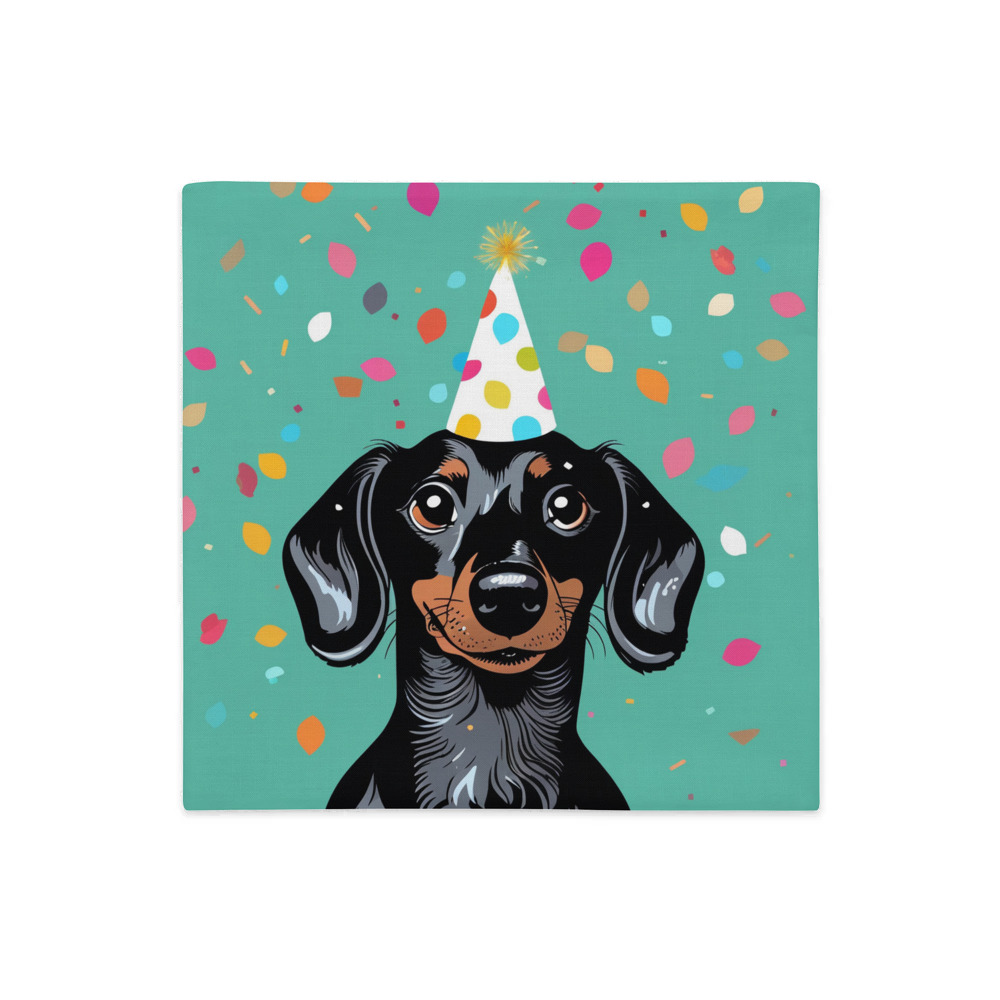 PugMug Custom Black Dachshund Premium Pillow Case