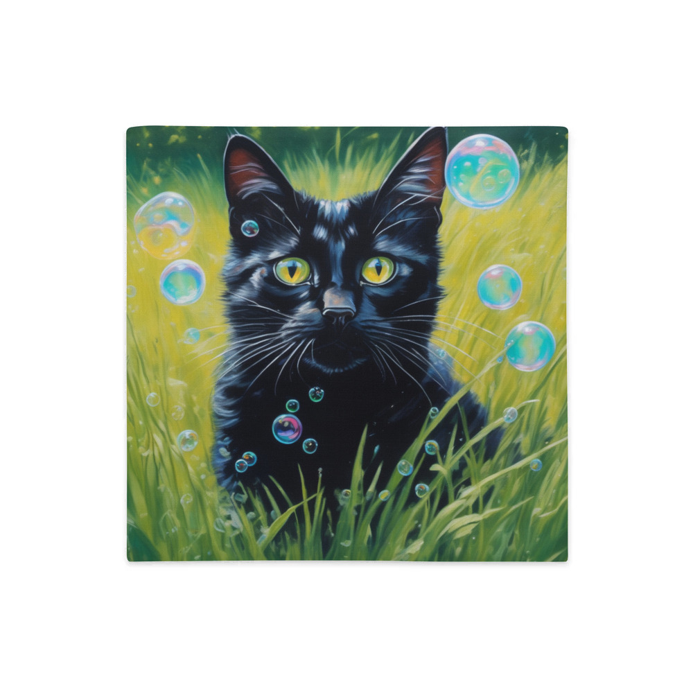 PugMug Custom Black Companion Cat Premium Pillow Case