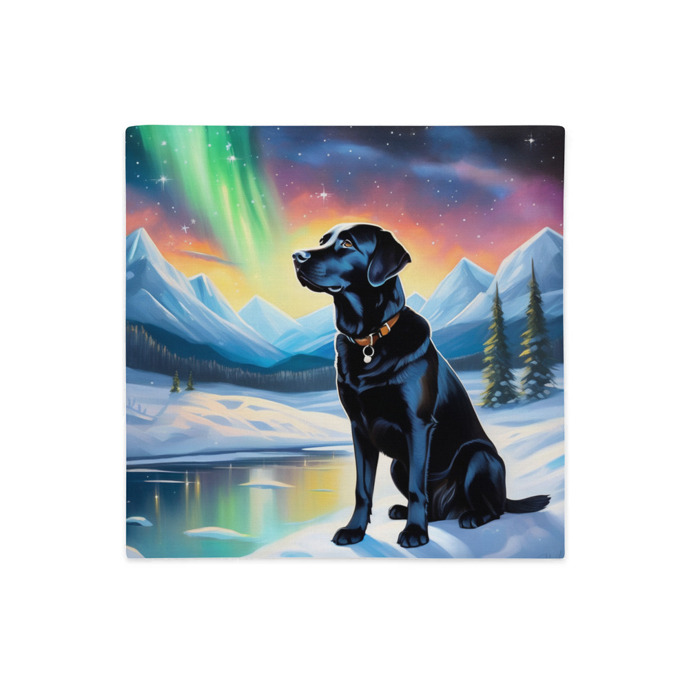 PugMug Custom Black Labrador Retriever Premium Pillow Case