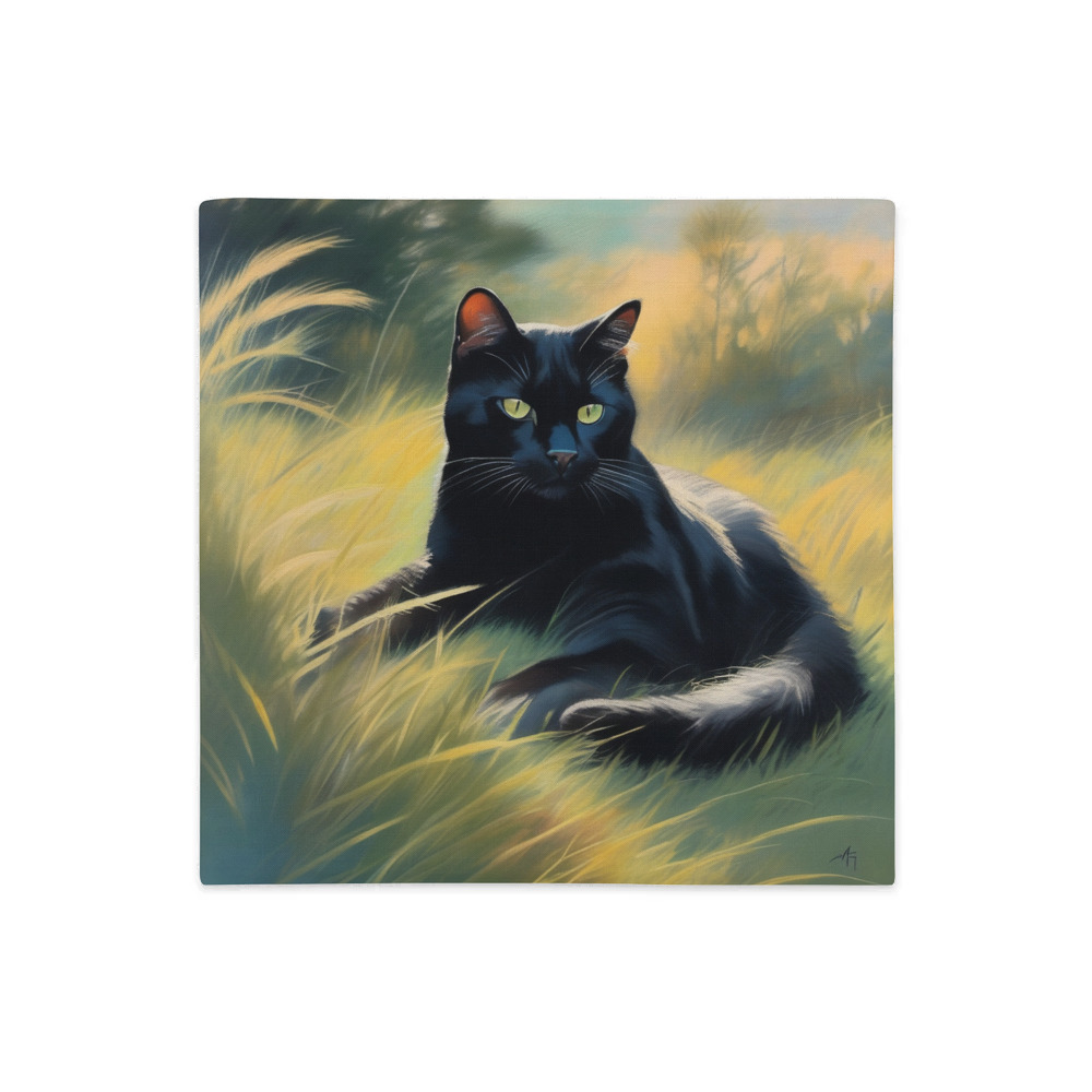 PugMug Custom Black Exotic Cat Premium Pillow Case