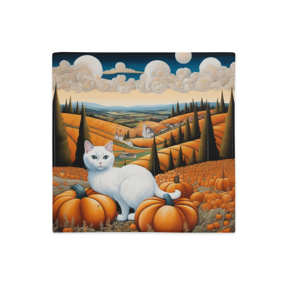 PugMug Custom White Companion Cat Premium Pillow Case