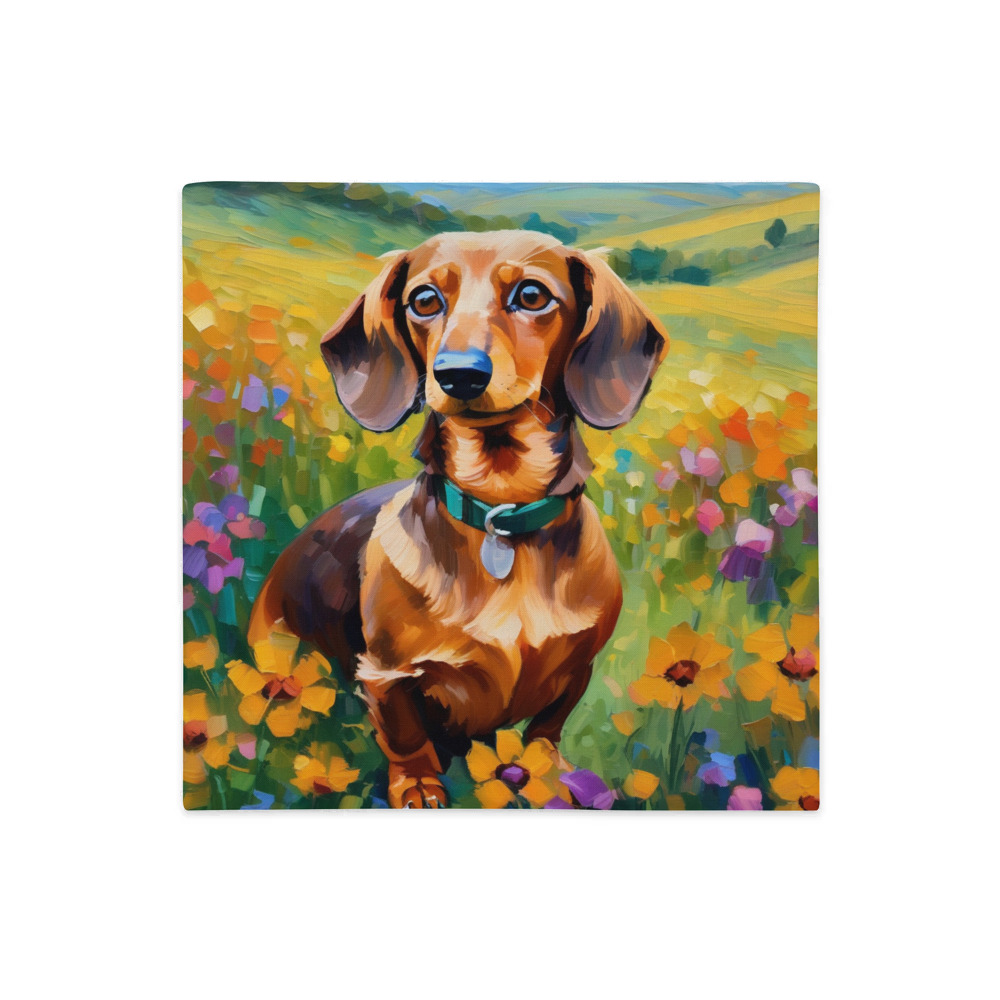 PugMug Custom Tan Dachshund Premium Pillow Case