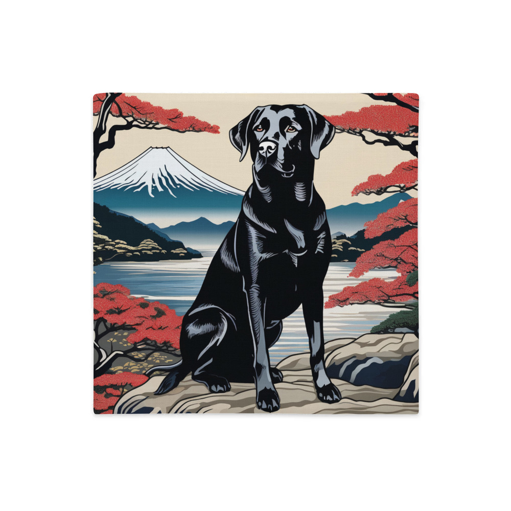 PugMug Custom Black Labrador Retriever Premium Pillow Case