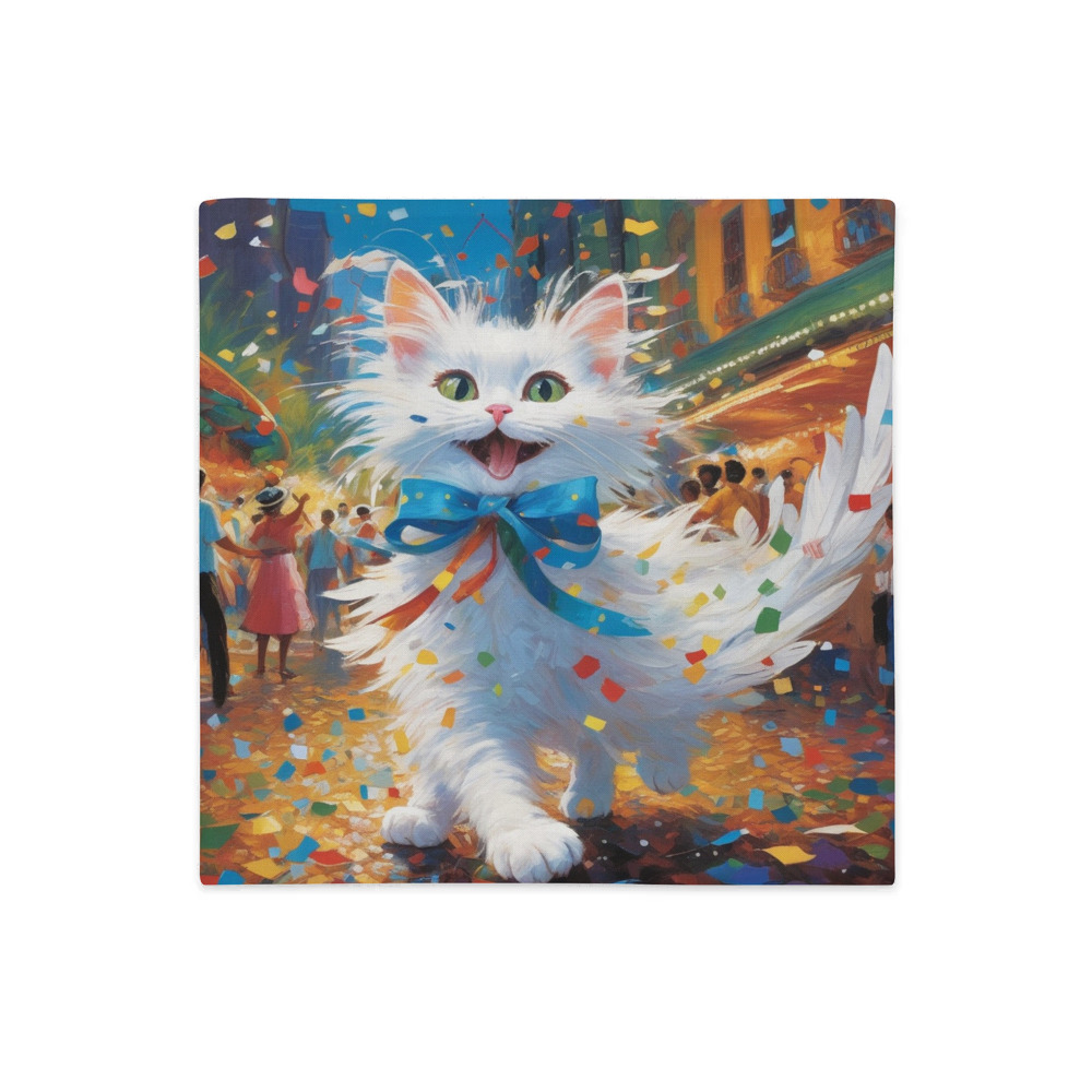 PugMug Custom White Companion Cat Premium Pillow Case