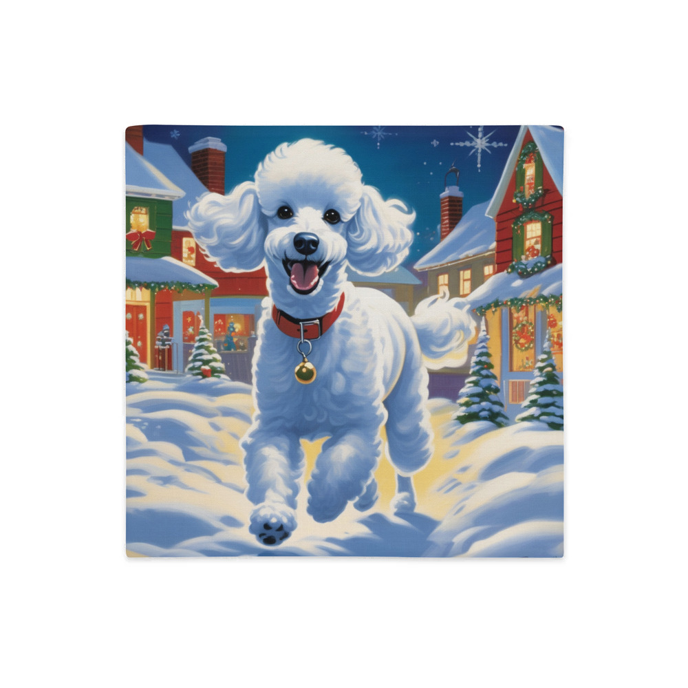PugMug Custom White Poodle Premium Pillow Case
