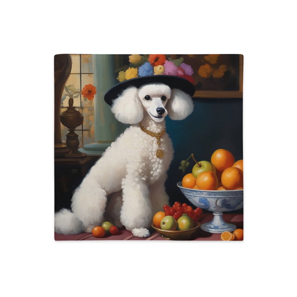 PugMug Custom White Poodle Premium Pillow Case