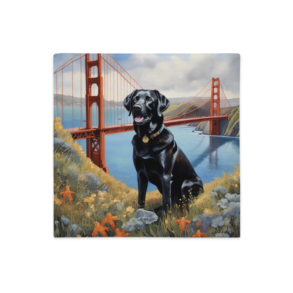 PugMug Custom Black Labrador Retriever Premium Pillow Case
