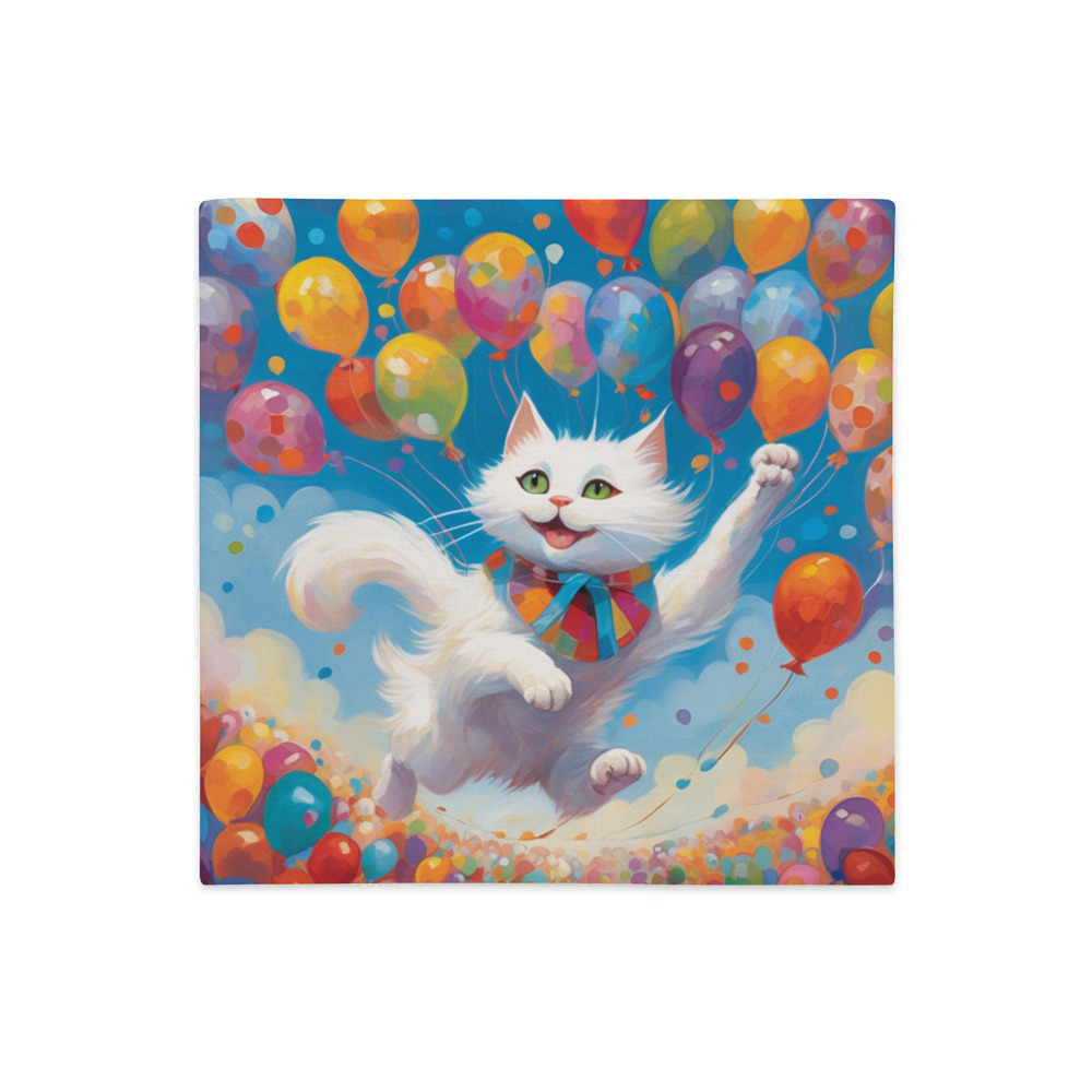 PugMug Custom White Companion Cat Premium Pillow Case