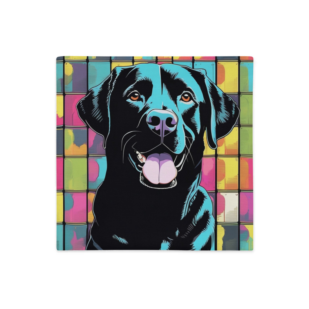 PugMug Custom Black Labrador Retriever Premium Pillow Case