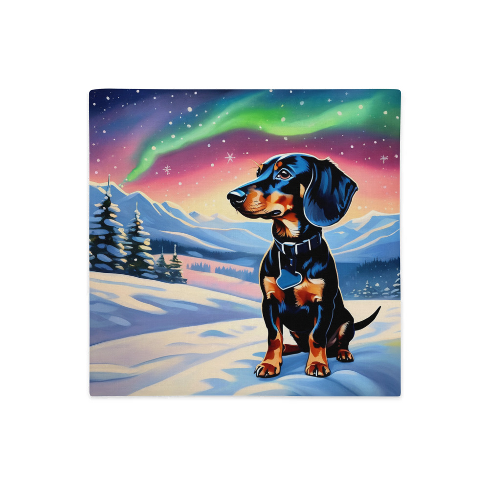 PugMug Custom Black Dachshund Premium Pillow Case