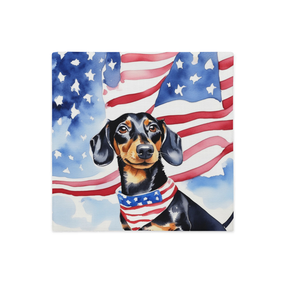 PugMug Custom Black Dachshund Premium Pillow Case