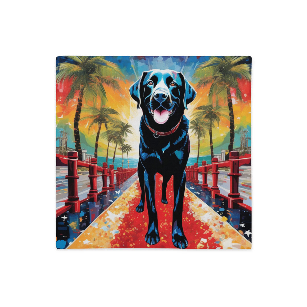 PugMug Custom Black Labrador Retriever Premium Pillow Case