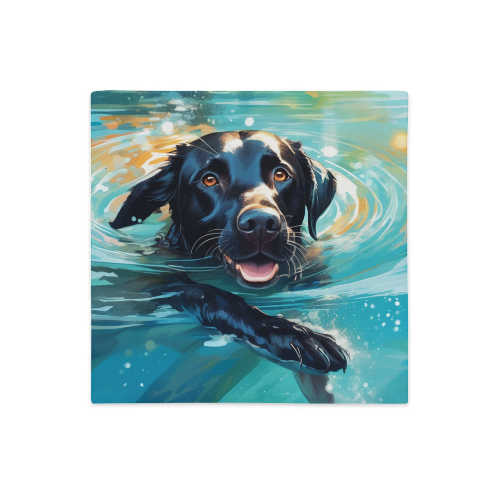 PugMug Custom Black Labrador Retriever Premium Pillow Case