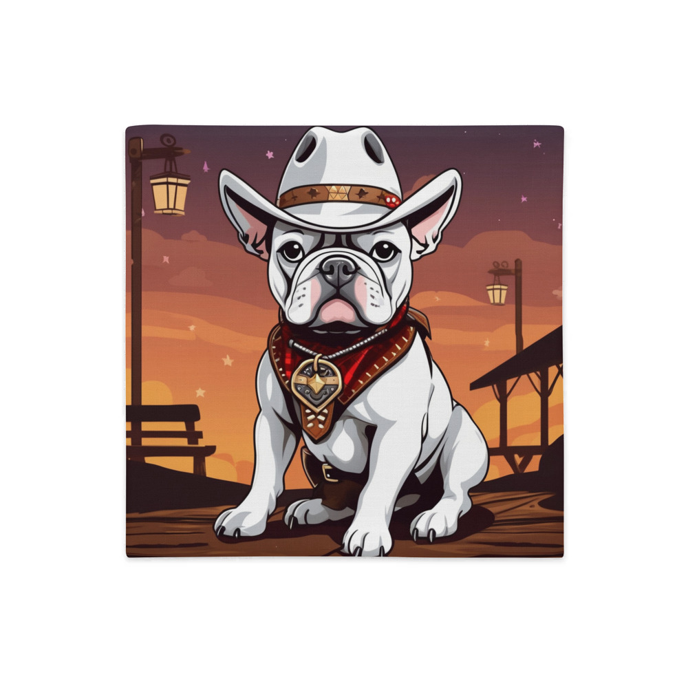 PugMug Custom White French Bulldog Premium Pillow Case