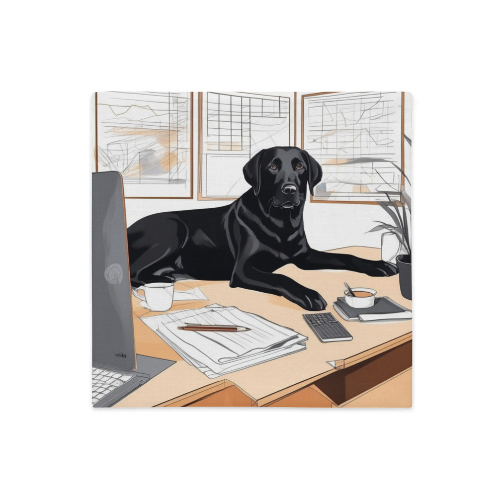 PugMug Custom Black Labrador Retriever Premium Pillow Case