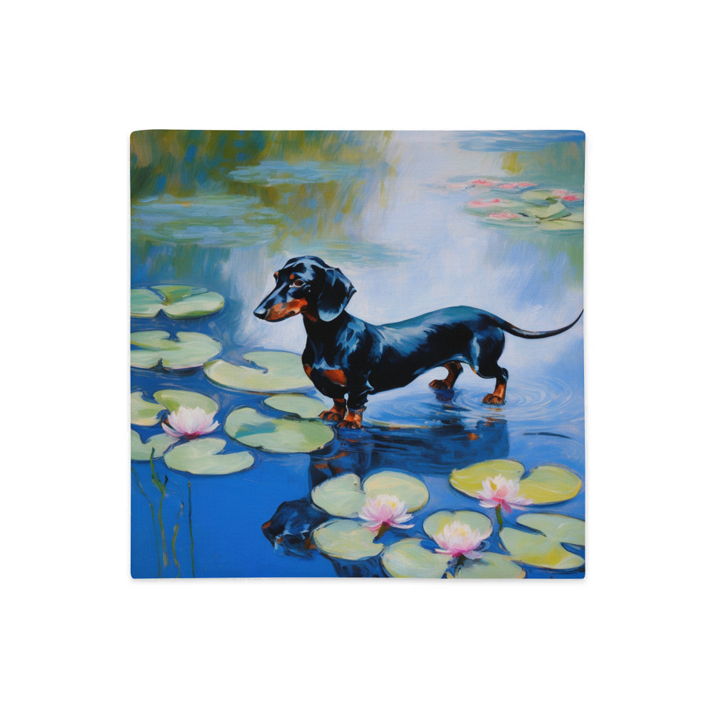 PugMug Custom Black Dachshund Premium Pillow Case