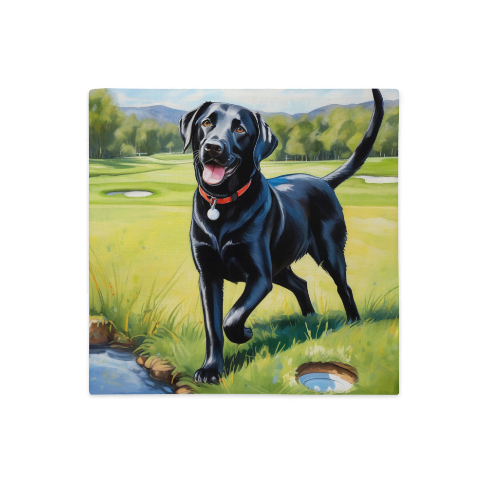 PugMug Custom Black Labrador Retriever Premium Pillow Case