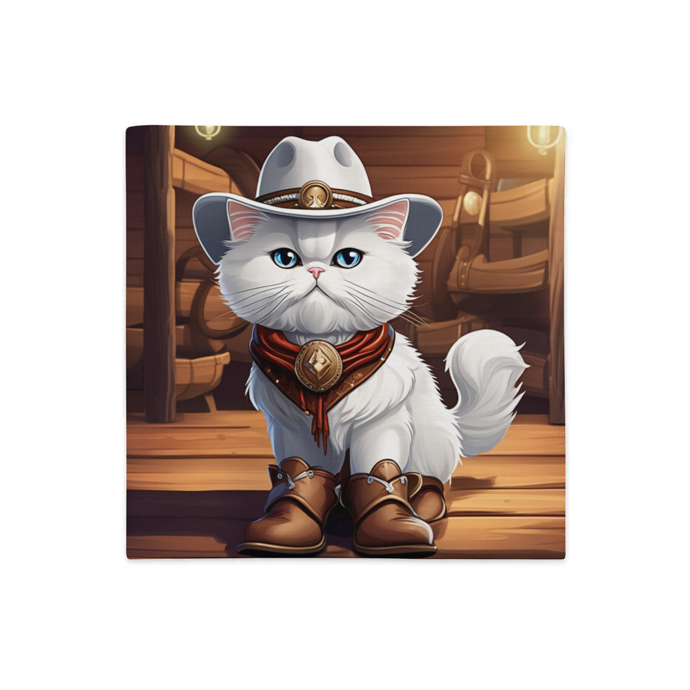 PugMug Custom White Persian Cat Premium Pillow Case