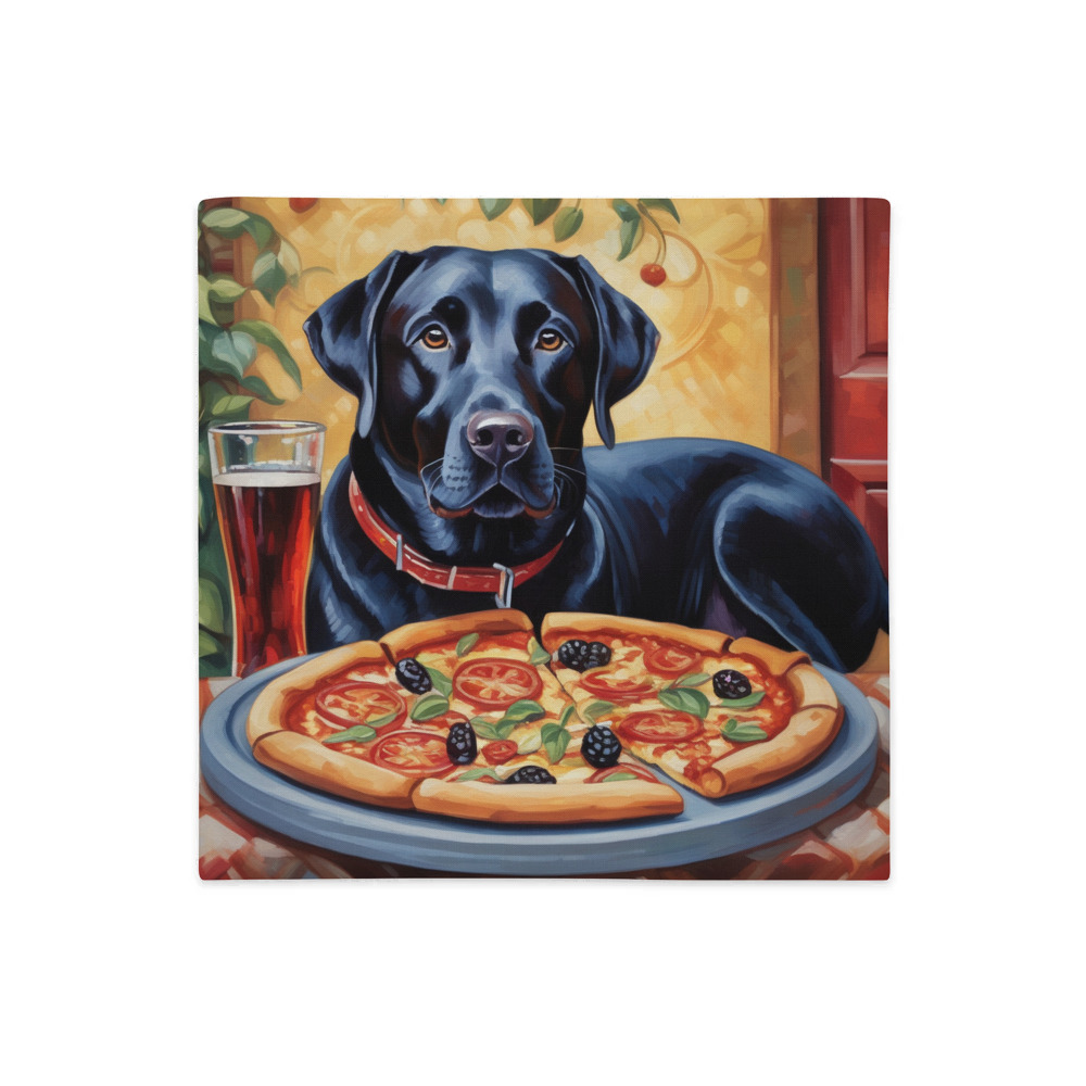 PugMug Custom Black Labrador Retriever Premium Pillow Case