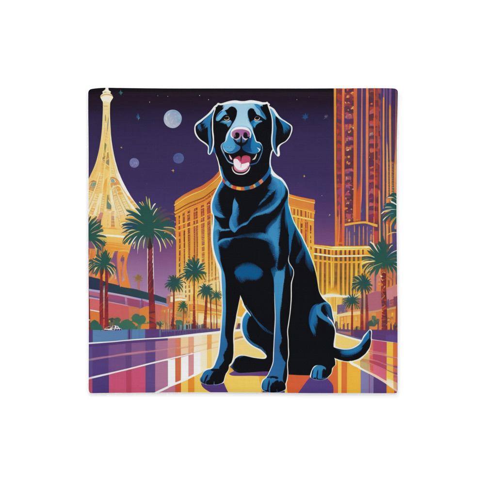 PugMug Custom Black Labrador Retriever Premium Pillow Case