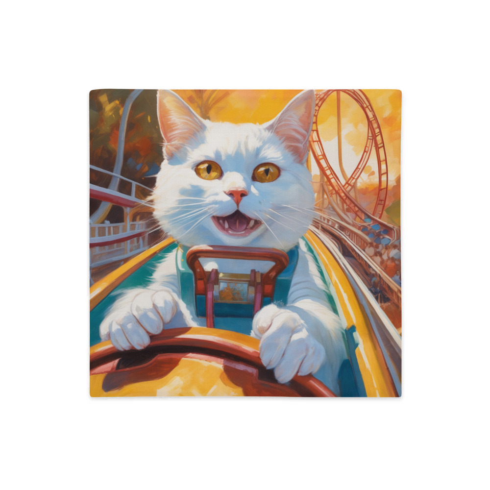 PugMug Custom White Companion Cat Premium Pillow Case