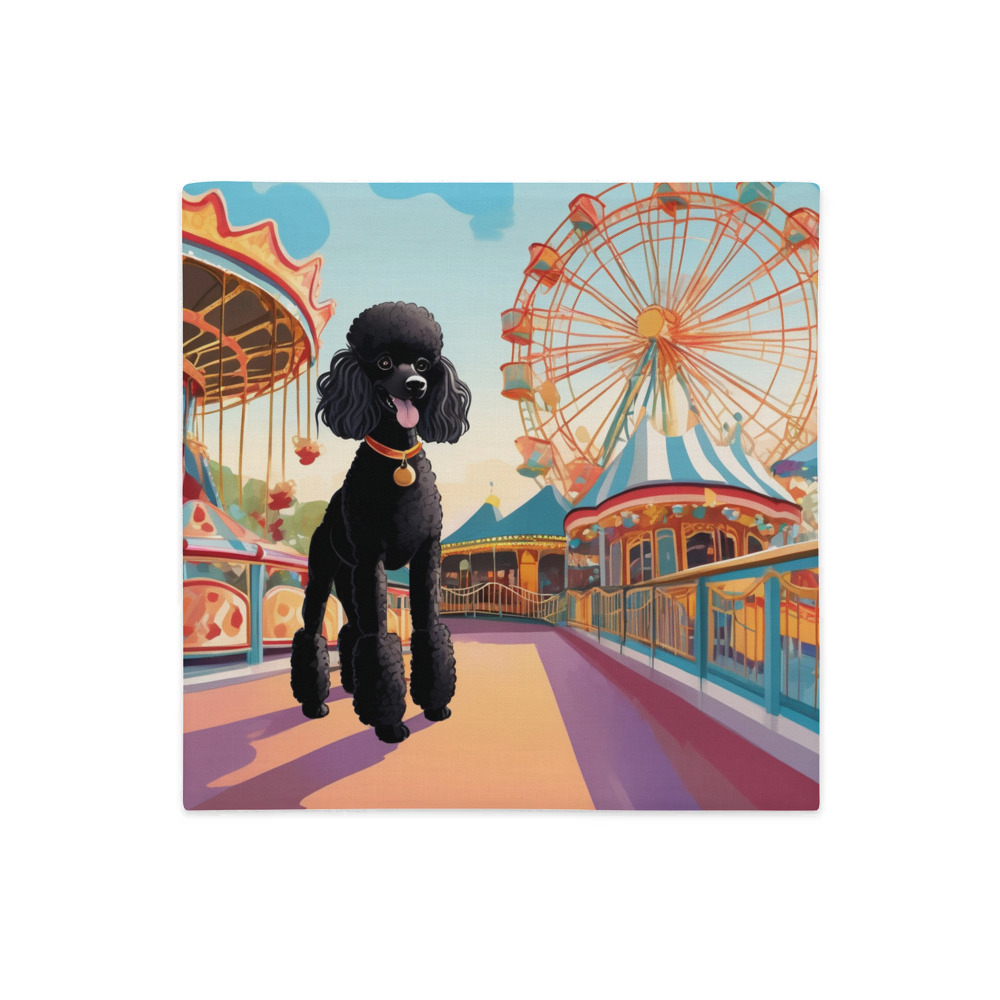 PugMug Custom Black Poodle Premium Pillow Case